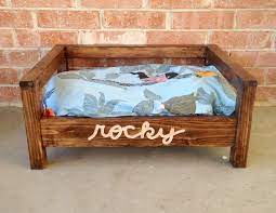 Custom Wooden Elevated Dog Bed Standard Pillow Sized Also Available In Queen And King Size Raised Dog Beds Cool Dog Beds Pallet Dog Beds