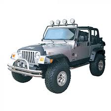 Rugged Ridge Light Bar Full Frame Black 97 06 Jeep Wrangler Tj