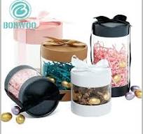 Clear tube packaging for chocolate gift boxes | Round boxes