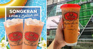 Chatramue S Pore To Offer 1 For 1 Thai Milk Tea All Day On Apr 13 Because It S Songkran In Thailand Great Deals Singapore