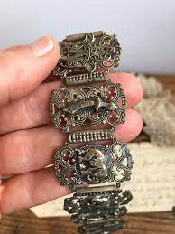 Find alluring moroccan bracelets in a variety of styles and materials, at the biggest discounts. Vintage Silvertone Bracelet Souvenir De Maroc Hamsa With Etsy Link Bracelets Hand Of Fatima Boho Bracelets