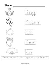Dyslexic logic's free downloadable alphabet resources including; Trace The Words That Begin With The Letter F Worksheet Twisty Noodle Letter F Preschool Worksheets Tracing Worksheets