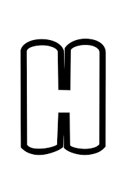free printable bubble letter stencils bubble letter h stencil in 2021 bubble letters free printable alphabet letters letter stencils