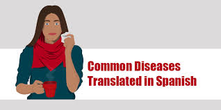Health, illness and disease vocabulary, common illnesses and diseases in english, medicine, medical equipments and tools, doctor's questions and answers to patient, medical specialists list Spanish Medical Vocabulary 35 Common Diseases Translated In Spanish
