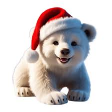 Festive White Bear PNG Transparent Images Free Download