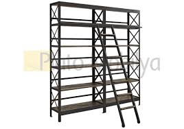 Merdivenli Metal Kitaplik Km 040 Plato Mobilya Kitapliklar Kitaplik Ahsap Raf