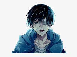 Image of anime clip art royalty free gograph. Transparent Kaneki Blue Jpg Royalty Free Library Anime Boy Crying Render Transparent Png 700x525 Free Download On Nicepng
