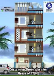 20 Feet By 60 Front Home Elevation Small House Front Design Small House Elevation Design House Outer Design The front view is abstract and modern. small house elevation design