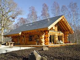 You can buy a field or some woodland and move a camper van, static caravan or a yurt on site right away. Caledonian Cabins Invergarry Uk Pioneer Log Homes Of Bc Log Homes Log Cabin Homes Rustic Cabin
