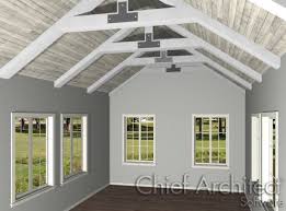 Creating Exposed Trusses In Home Designer Pro Chief Architect Knowledge Base Exposed Trusses Cathedral Ceiling Chief Architect