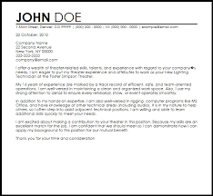 Free Theater Cover Letter Templates Resume Now