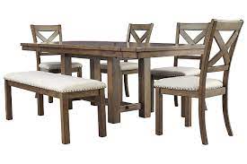 Ashley for every budget and every style. Moriville Dining Table And 4 Chairs And Bench Set Ashley Furniture Homestore