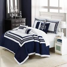 Navy blue cotton duvet cover bordered pure blue comfortable 100% cotton quilt cover home bedding sets warming bedroom decor twin queen king. Navy Blue And White Bedding Bedroom Design Blue And White Bedding Blue Bedroom