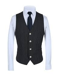 Slim fitting suits are usually more flattering than standard shapes, comprising of slighter slimmer trousers and a more. Buy Mens Pinstripe Suit 3 Piece Slim Fit Casual Dress Suits Blazer Vest Pants Online Topofstyle