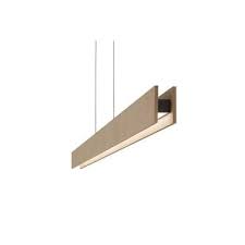 Lightology Glide Wood Linear Suspension Wooden Pendant Lighting Linear Lighting Edge Lighting