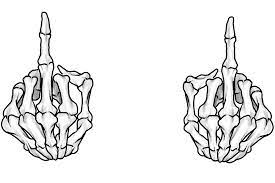 Middle Fingers Up Skeleton Art Print By Siac N Posy X Small In 2021 Skeleton Art Skeleton Drawings Simple Skeleton Drawing