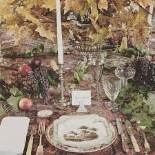 Steps to setting a formal dinner table place the charger front and center, about two to three inches from the edge of the table. 10 Beautiful Thanksgiving Dinner Tablescapes Vogue