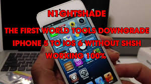 How To Downgrade Iphone 5 To Ios 6 Without Shsh N1ghtshade Tool Downgrade The First World Supported Youtube