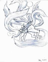 Nine Tail Demon Fox By Novedlove On Deviantart Naruto Drawings Itachi Uchiha Art Fox Artwork