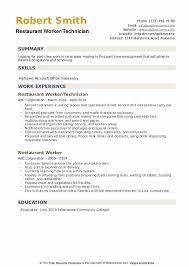 How to write a cv effectively: Restaurant Worker Resume Samples Qwikresume