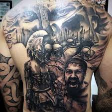 Black and grey ink spartan tattoo on man rib side. Pin On Tats