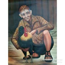 Teknik lukisan kakek petarung ayam. Jual Lukisan Kakek Dan Ayam Aduan Harga Murah Beli Dari Toko Online Pricearea Com