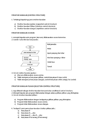 Kita perlu menggunakan struktur kawalan pilihan tunggal atau single choice conditional. Struktur Kawalan