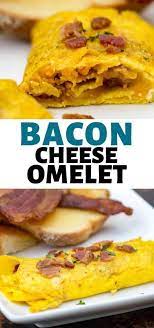Blackstone Griddle Bacon Cheese Omelet Easy Breakfast Recipe Recipe Breakfast Recipes Easy Bacon Cheese Cheese Omelet