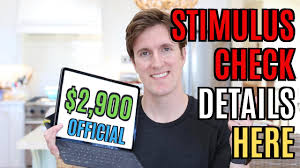 Stimulus Checks Confirmed Details Here 100 Real Mine Is 2 900 Stimulus Bill Update Youtube