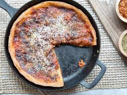Skillet Deep Dish Pizza Recipe With Images Food Network Recipes Deep Dish Pizza Recipes