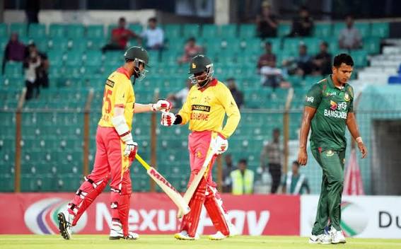 Bangladesh lose 8️⃣ wickets for 27 runs against Zimbabwe.. 🇿🇼 #Zimbabwe # Bangladesh #BANvsZIM