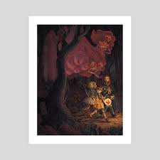 Inprnt Illustration Print Poster Art Artist Illustrator Halloween Forest Spirit Ghost Haunting Art Art Prints Prints