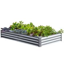 Garden beds keep weeds away from your soil. Earthmark Bajo Series 40 In X 76 In X 10 In Galvanized Metal Raised Garden Bed Bundle Mgb Lb26 The Home Depot