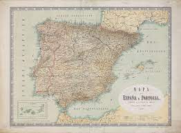 Descubrir portugal de otra forma. File Mapa De Espana Y Portugal Gustavo Pfeiffer 1872 Jpg Wikimedia Commons