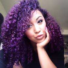 Curly Purple Hair Using Manic Panic Purple Haze Colored Curly Hair Cool Hair Color Hair