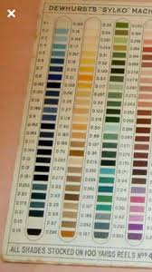 Dewhursts Sylko Machine Twist Nos 40 50 Shade Colour Chart