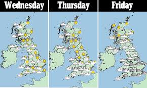 Mainly warm and sunny in england and wales. Uk Weather North Of England And Scotland Get 25c Heat While Corsica Gets Snow Daily Mail Online