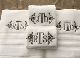Monogrammed Towels For Wedding Gift Monogram Towels Embroidered Bath Towels Embroidered Towels