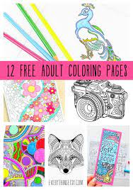 Get ready to have some colouring fun with crayola's free printable colouring pages. Free Printable Coloring Pages For Adults 12 More Designs Everythingetsy Com