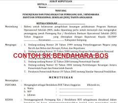 Sk kepala dan bendahara mi raudlatusshibyan. Contoh Sk Cpns Guru Sd Dki1 Com