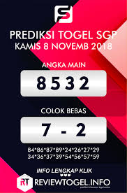 Bocoran Togel Sgp Kamis 8 November 2018