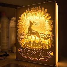 Papercut Light Boxes 3d Shadow Box Led Decorative Mood Light Bedroom Table Lamp Night Light Lamp Of Creative Light Pai Paper Carving Paper Sculpture 3d Paper