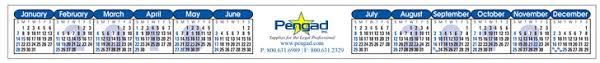 Keyboard & monitor calendar strips. Pengad Court Reporter Supplies Legal Supplies Court Reporting Accessories Calendar Strips