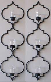 Iron Wall Decor Powder Coated With 3 T Lights Iron Wall Decor Candle Wall Sconces Wall Candles