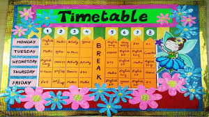 Beautiful Class Timetable For School L Beautiful Time Table