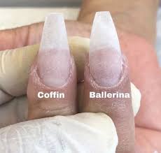 Coffin nails, also known as ballerina nails, are perfect for all nail addicts who prefer good design. Coffin Vs Ballerina Nail Shape Ballerina Nails Shape Ballerina Nails Designs Ballerina Nails