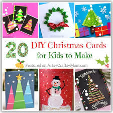 I them glued them to my card to form a tree shape. 20 Simple And Sweet Diy Christmas Card Ideas For Kids