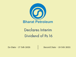 Dividends and dividend dates for fiscal 2021 and q1 fiscal 2022. Bpcl Declares Interim Dividend Of Rs 16 Per Share Dividends 9