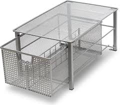 Decobros Silver Mesh Cabinet Drawer Provide A Easy Way For You To Organize Your Cabinet This Basket Organization Storage And Organization Cabinet Organization