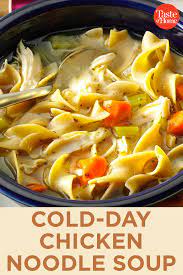 Cold Day Chicken Noodle Soup Recipe Soup Recipes Chicken Noodle Chicken Noodle Soup Crock Pot Chicken Noodle Soup Rotisserie
